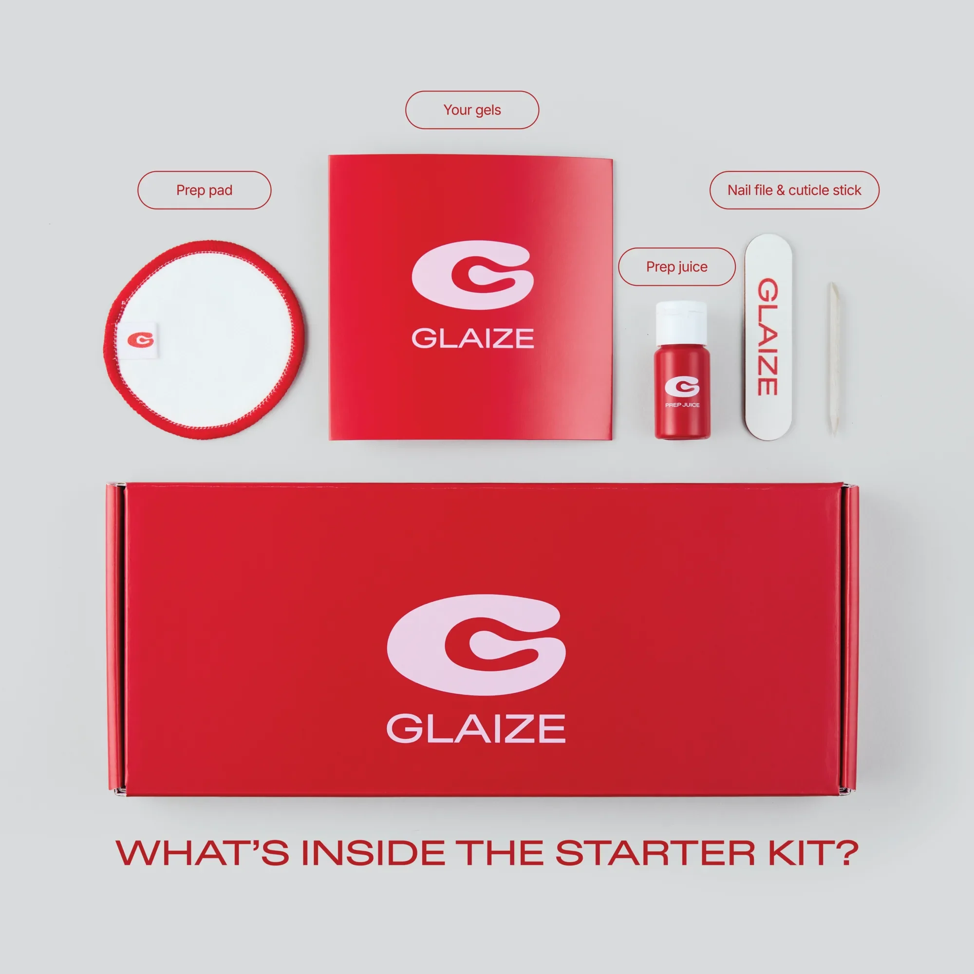 Contents of a Glaize starter kit
