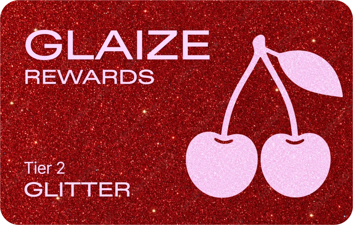 Reward tier badge for Glaize Rewards Glitter tier
