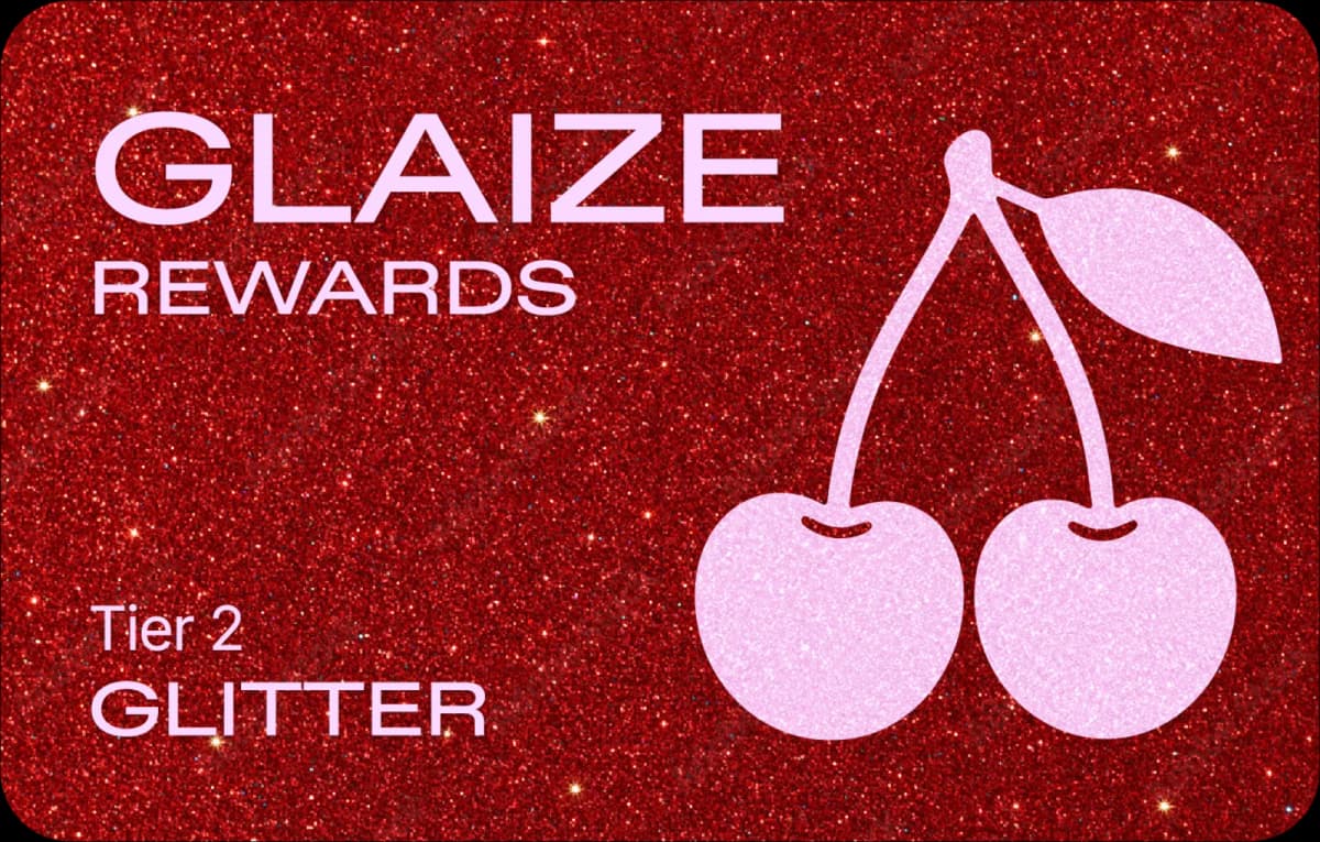 Reward tier badge for Glaize Rewards Glitter tier