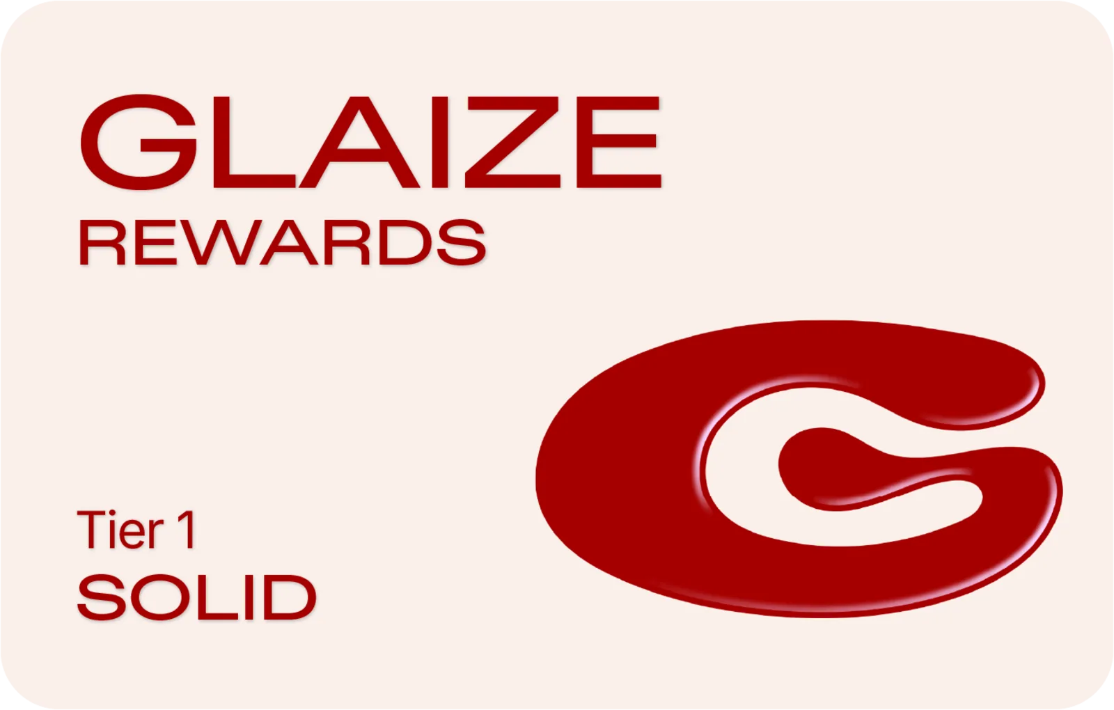 Reward tier badge for Glaize Rewards Solid tier